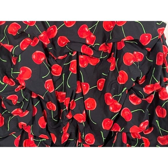 Torrid Dress 12 Black Skater Cherry Retro Pinup Fairy Goth Whimsical Punk - Picture 6 of 16